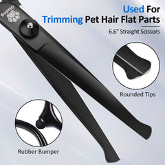 GLADOG straight scissor for clean, even cuts and professional edges