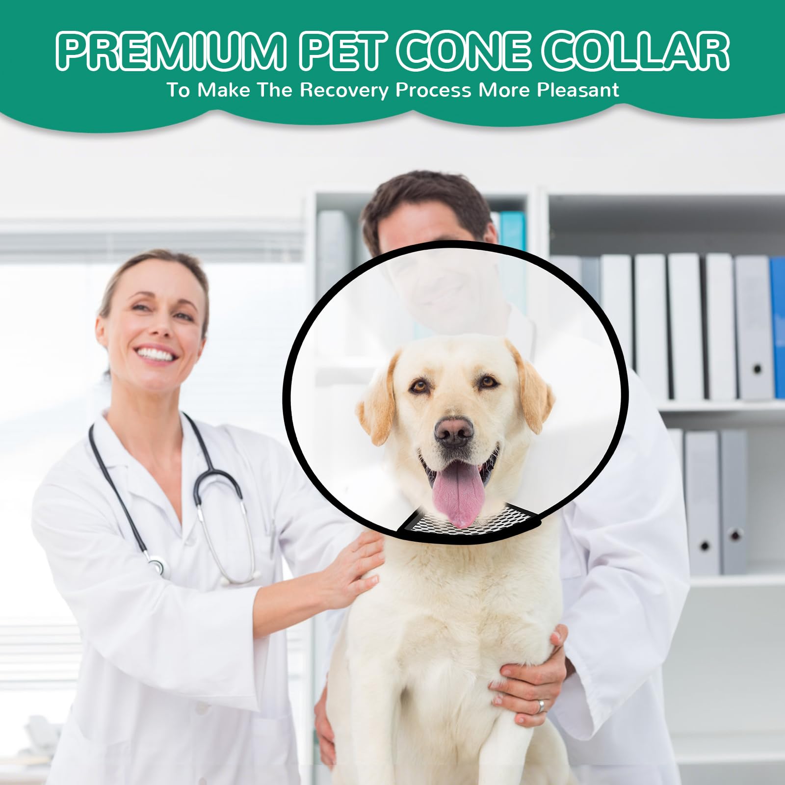 GLADOG large-dog cone collar fit supports bigger breeds comfortably