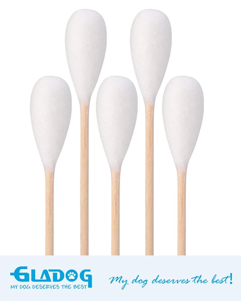GLADOG large dog cotton buds pack ready for care routines.