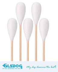 GLADOG large dog cotton buds pack ready for care routines.