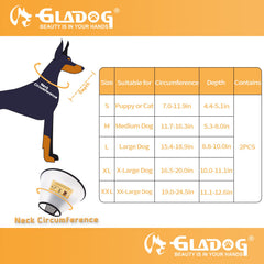 GLADOG transparent cone lets dog see and eat normally during recovery