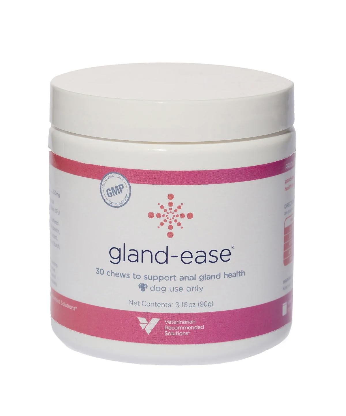 Gland-Ease small dog chews in bowl on floor ready for daily routine