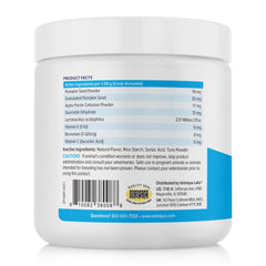 Glandex cat taste-testing powder being dispensed for easy daily dosing.