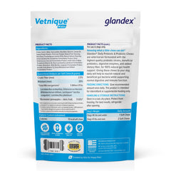 Glandex bacon-chews closeup highlighting a palatable daily probiotic for dogs