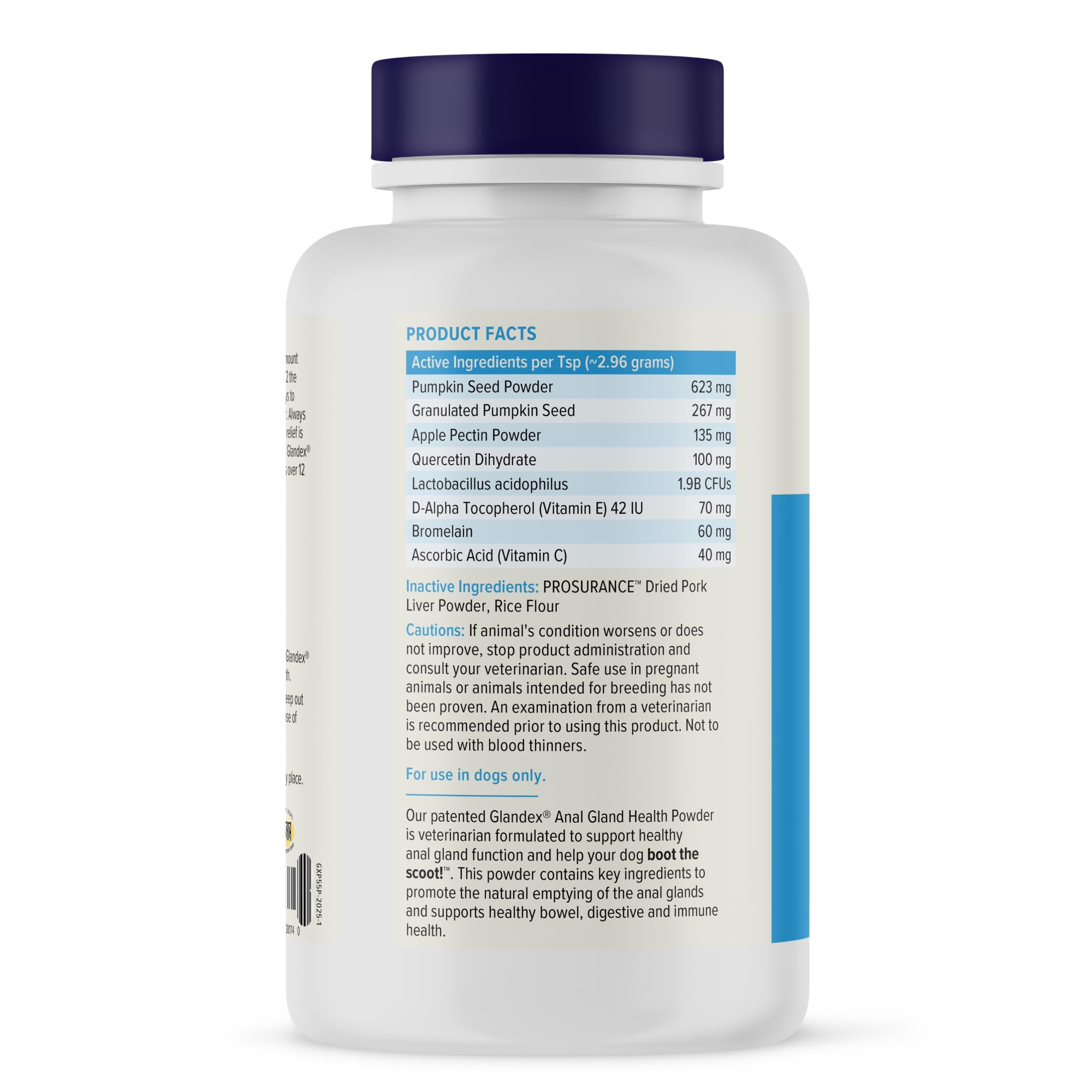 Glandex digestive enzymes probiotics dog formula supports daily gut balance.