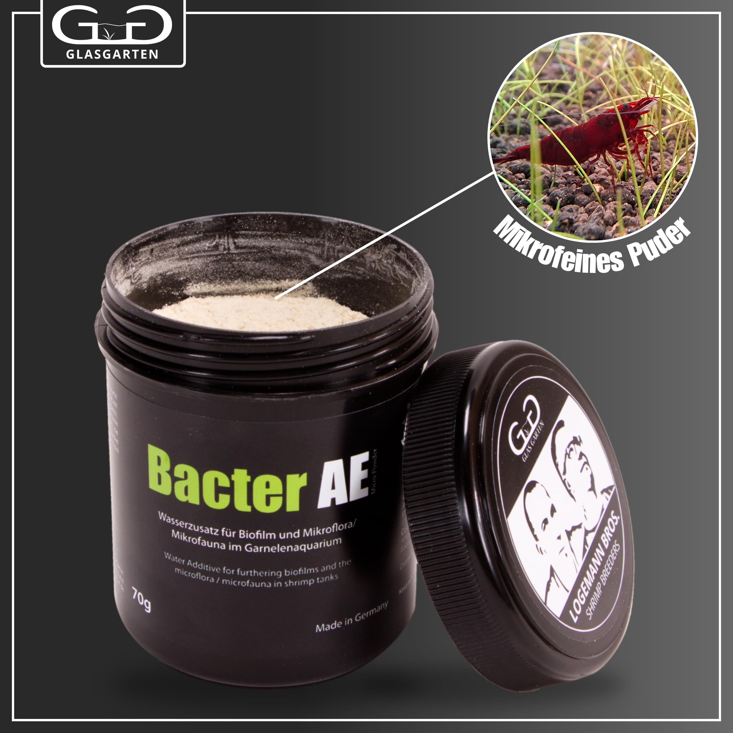 GlasGarten Bacter AE Content 70 g microbiome concept with probiotic bacteria