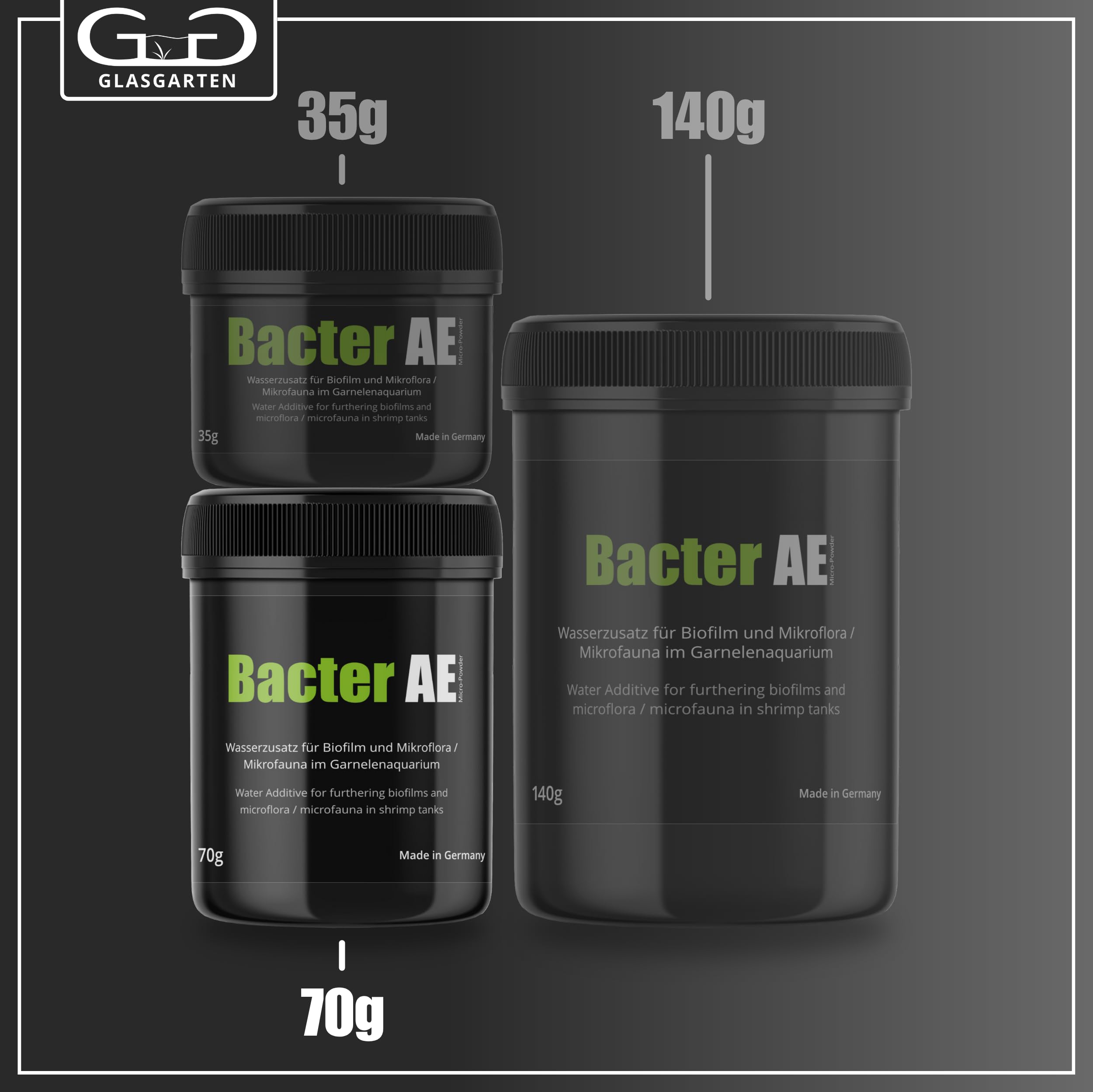 GlasGarten Bacter AE Content 70 g shrimp-tank usage for healthier offspring