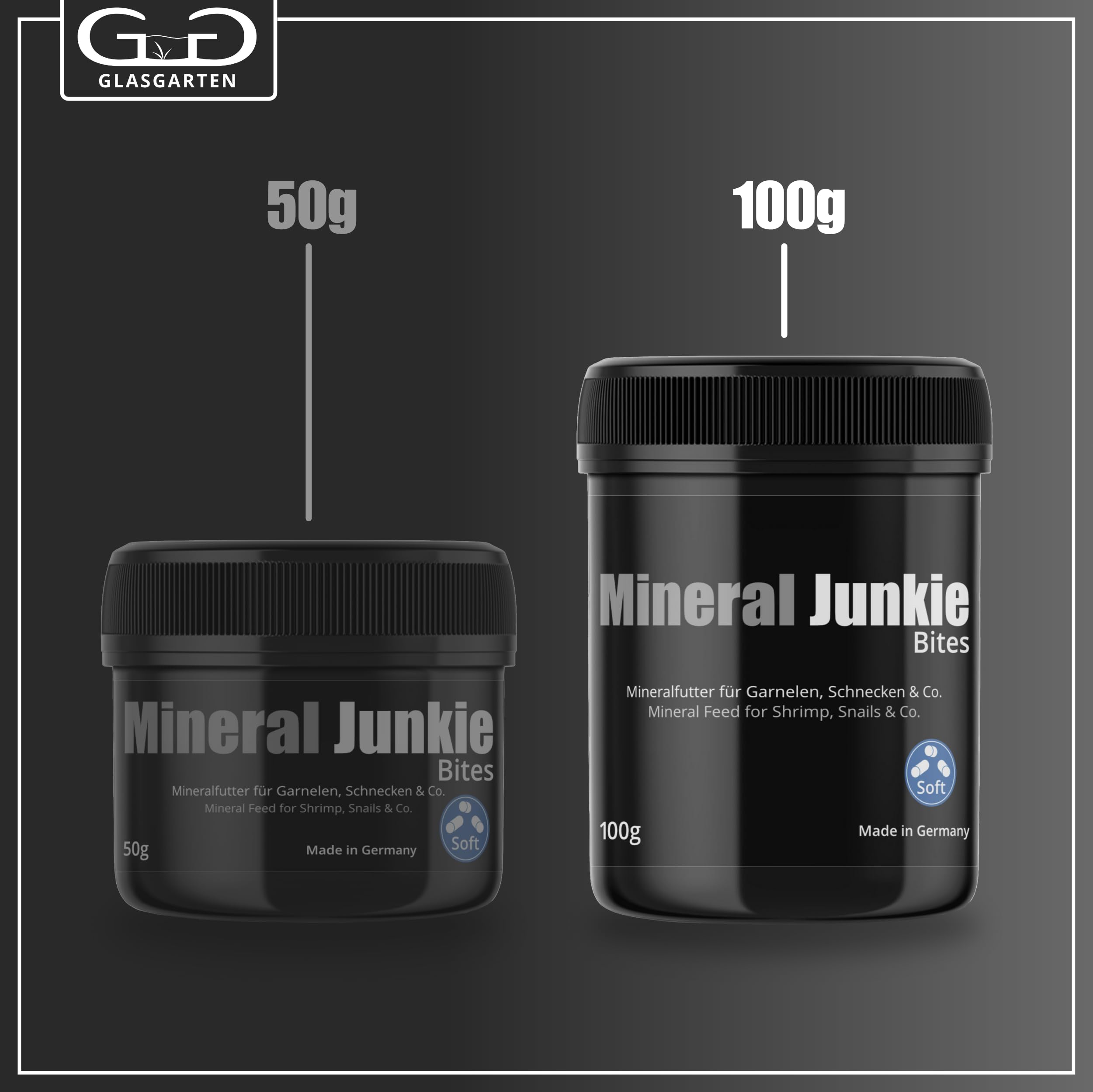 GlasGarten Mineral Junkie Bites in tank scene with invertebrates