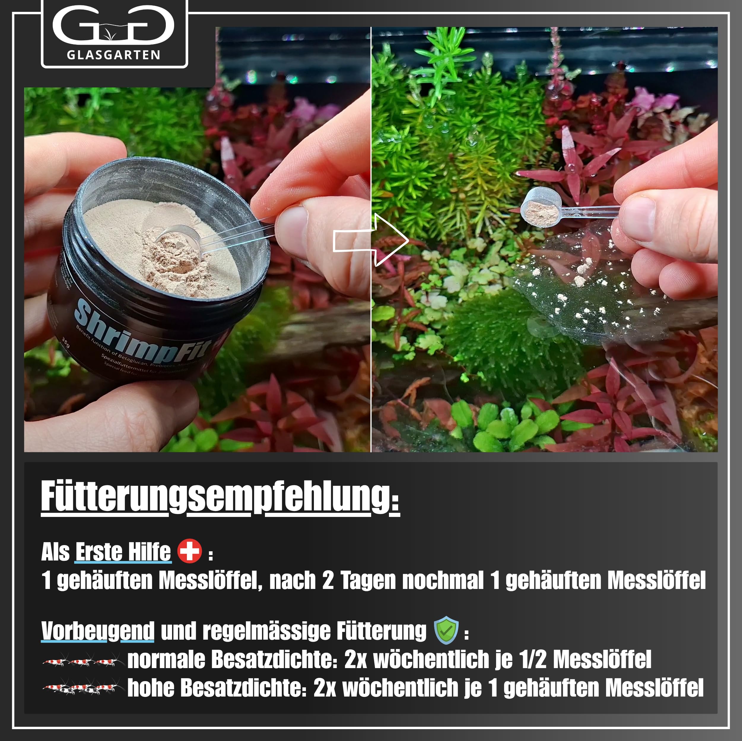 GlasGarten Shrimp Fit eco-friendly formula supports toxin inactivation in tanks.
