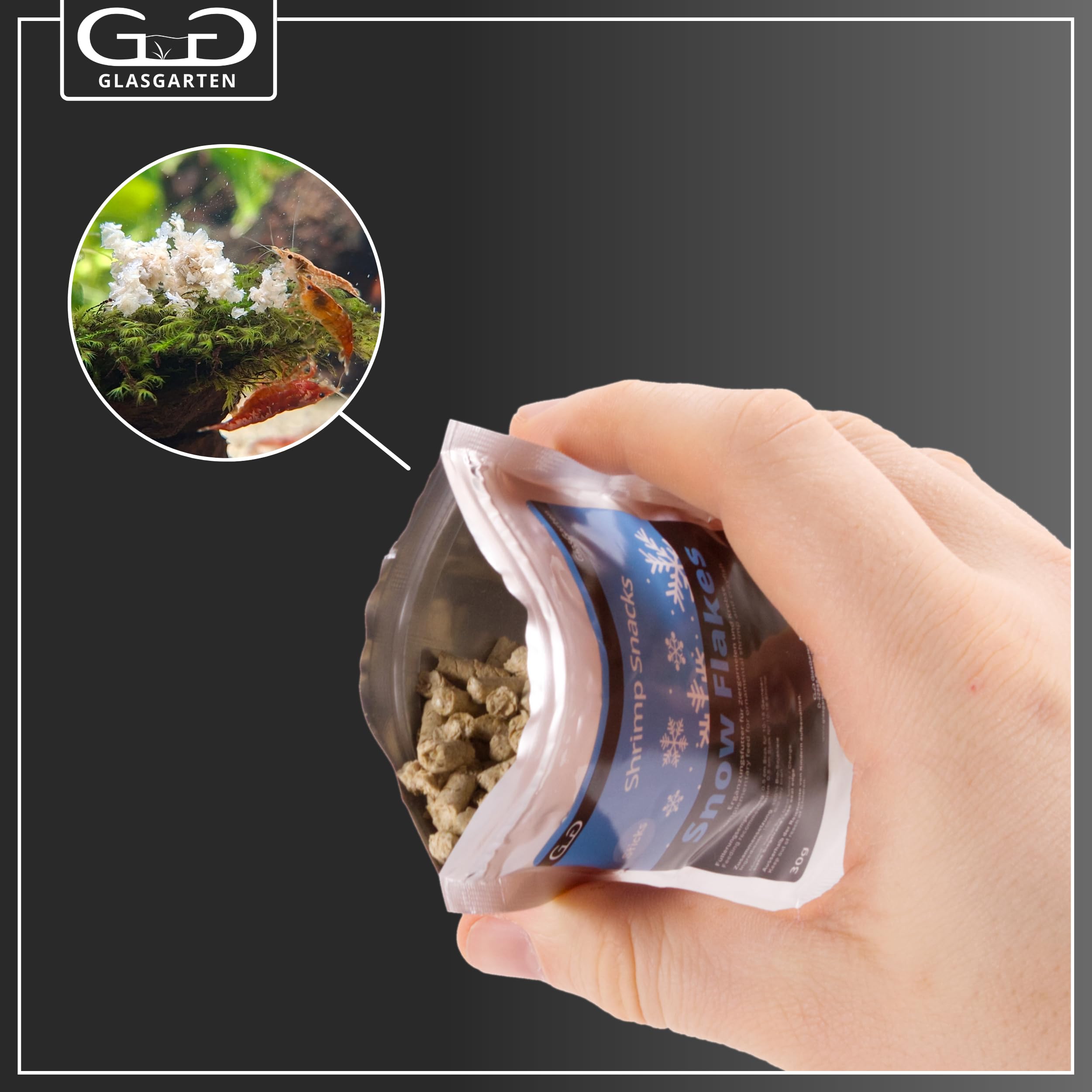 GlasGarten Snow Flakes are water-safe and non-polluting for tanks