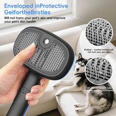 Gleedeal Cat Steam Brush bristles close-up showing durable stainless steel design.