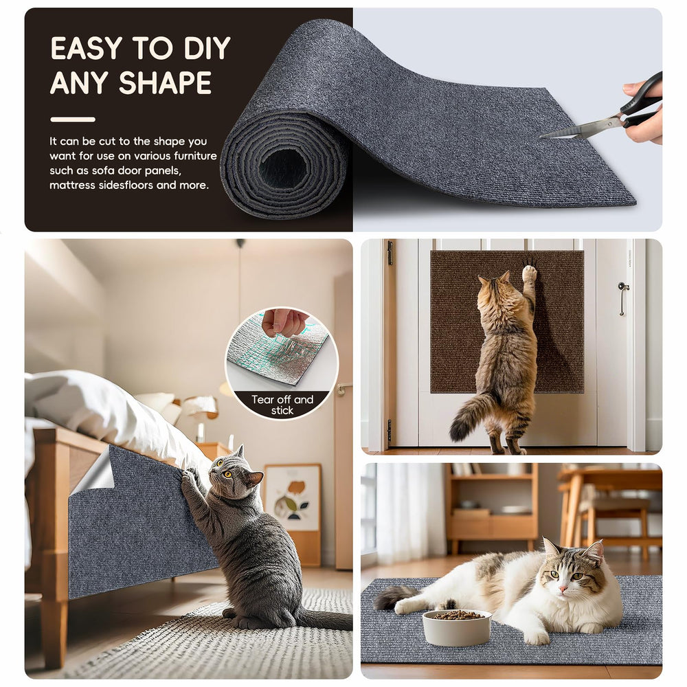 Gleedeal trimmable DIY scratch mat fits corners and cat trees