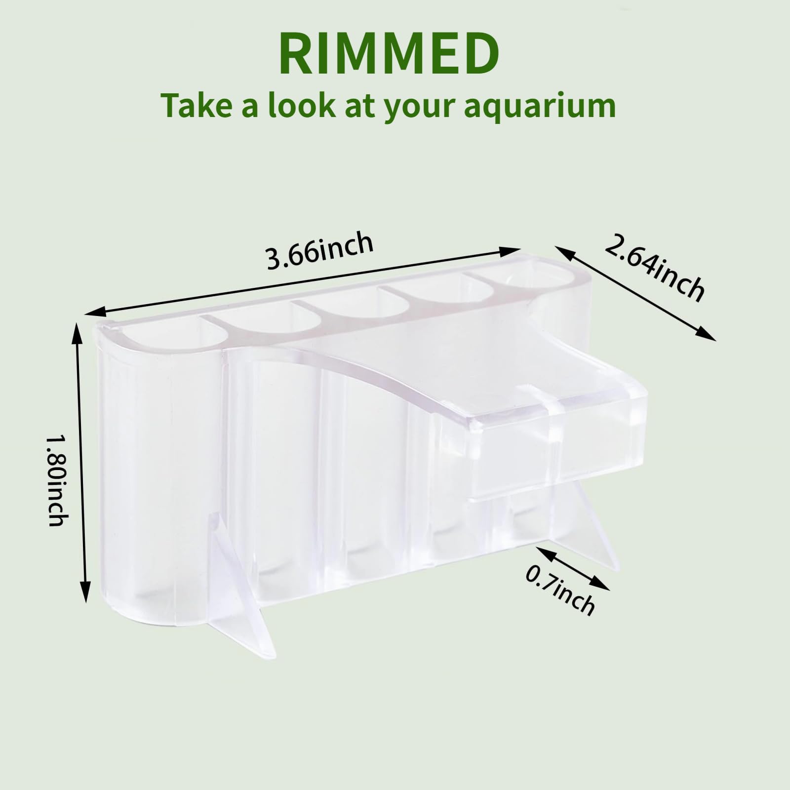 GLEFLE green aquascape adds natural landscaping without crowding tank space.
