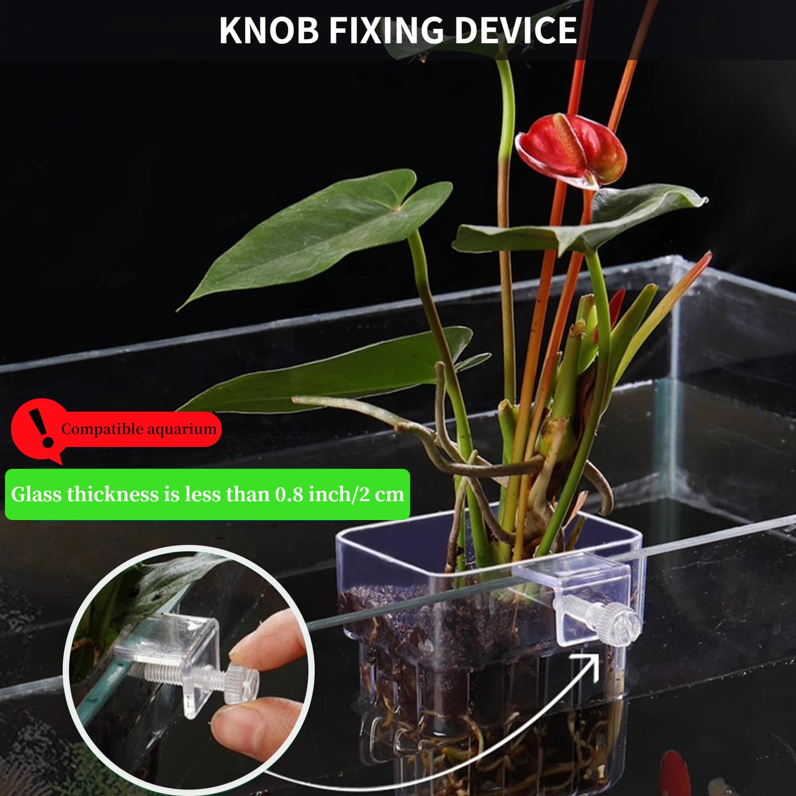 GLEFLE landscaping aquarium plants with this holder supports lush underwater greenery.