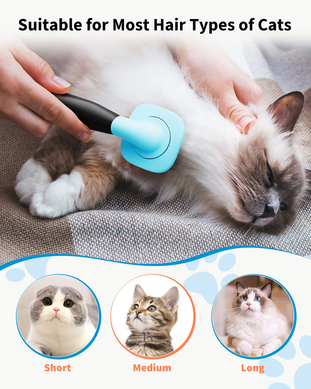 Glendan slicker brush removes mats and loose undercoat on pets.