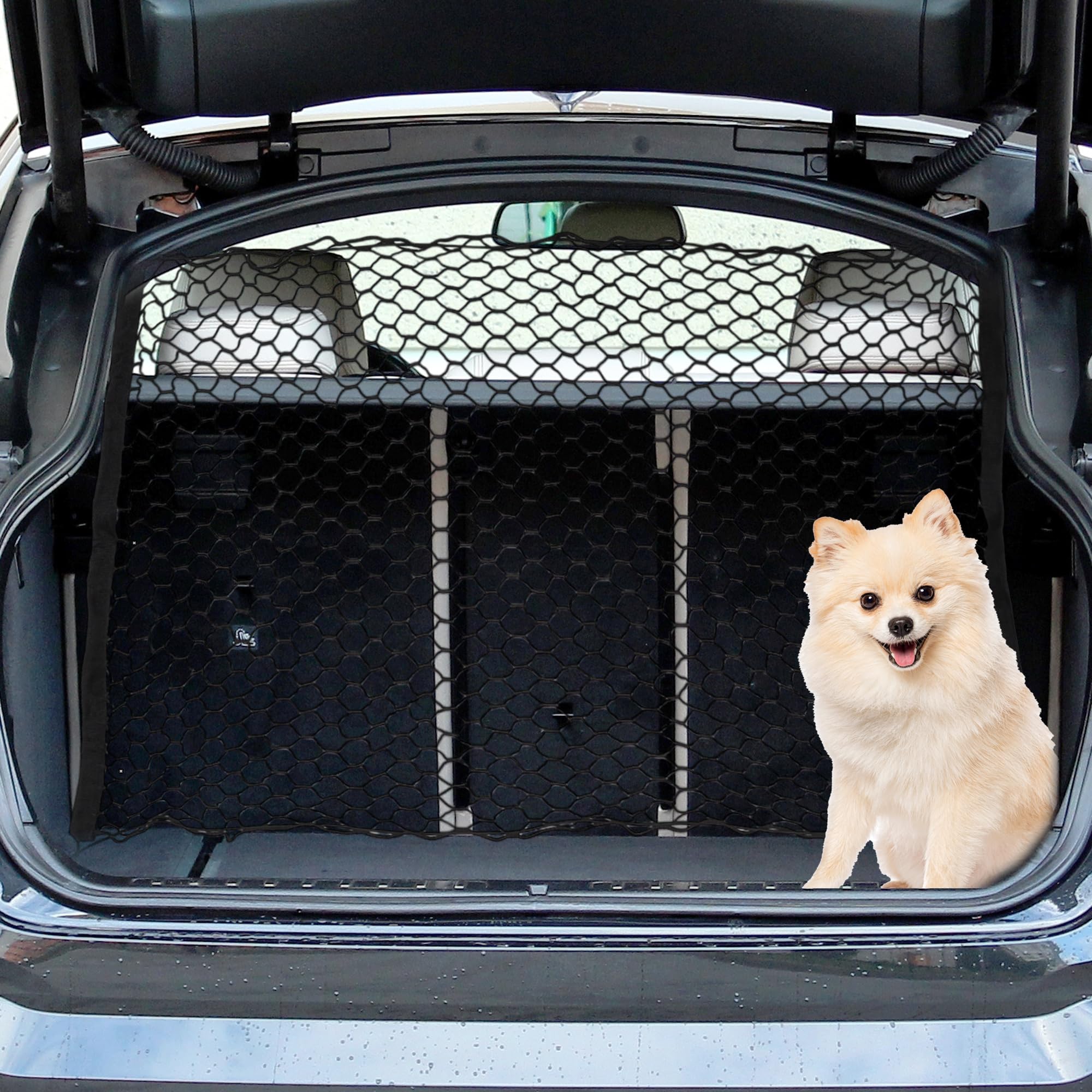 GLIDESMOOTH Dog Car Net Barrier full coverage in SUV for safer rides