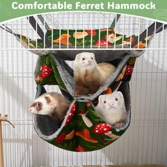 Glittme 3-layer ferret hammock middle play layer encourages safe play