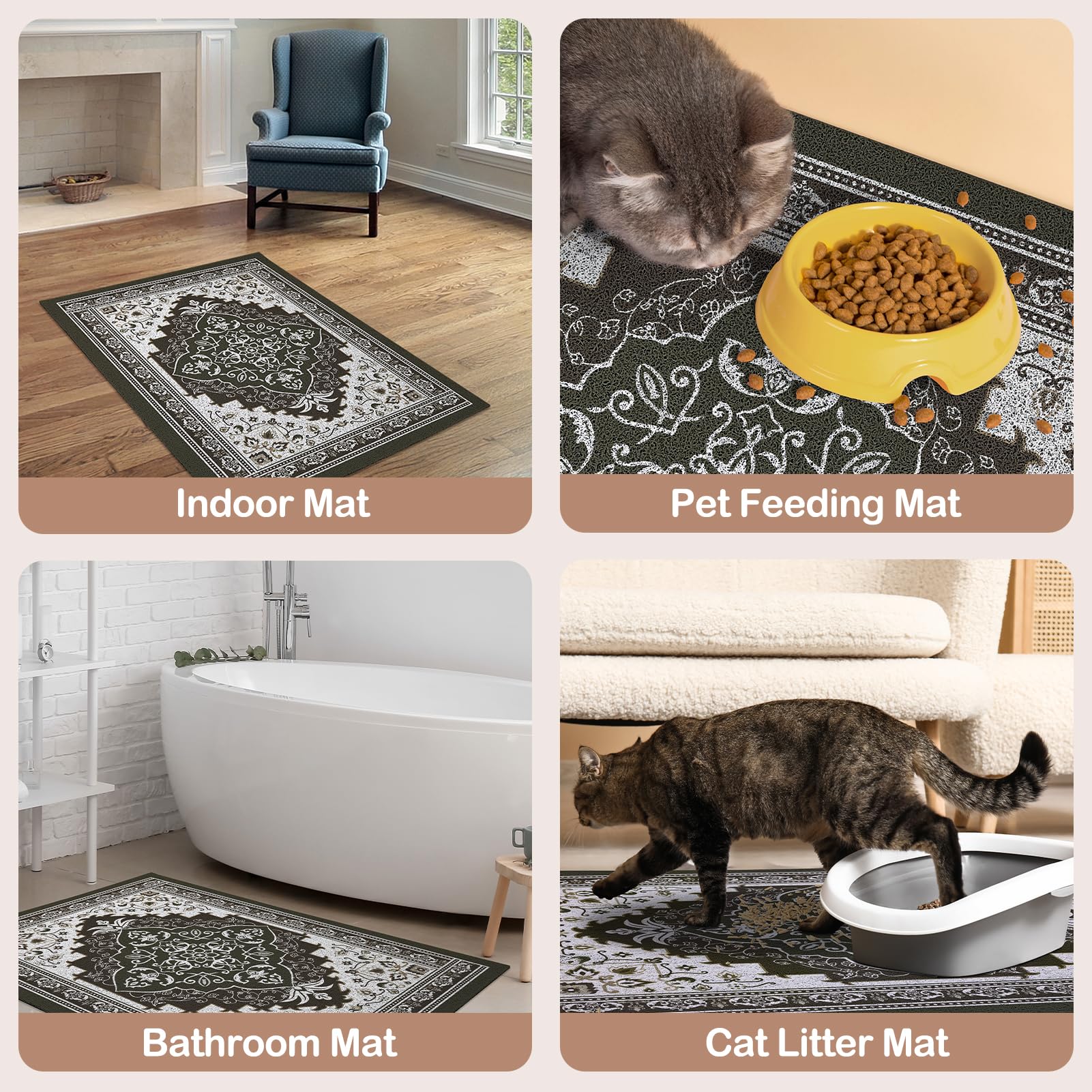 Glittme cat litter mat-easy-clean-design makes maintenance quick.