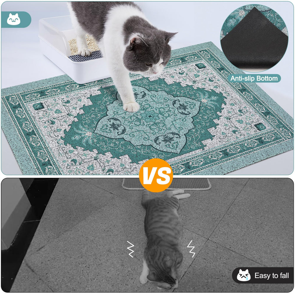 Glittme Cat Litter Mat is easy to clean by vacuuming.