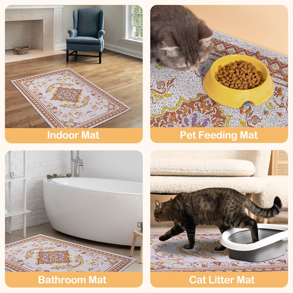 Glittme mat's bright pattern design adds charm in active homes.