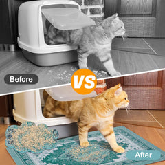 Glittme Cat Litter Mat uses soft PVC for paws-friendly comfort.
