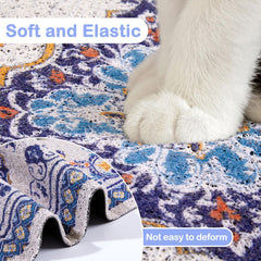 Glittme cat litter mat waterproof bottom protects floors from spills and accidents.