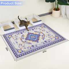 Glittme XXL litter mat emphasizes non-slip base keeps litter box steady