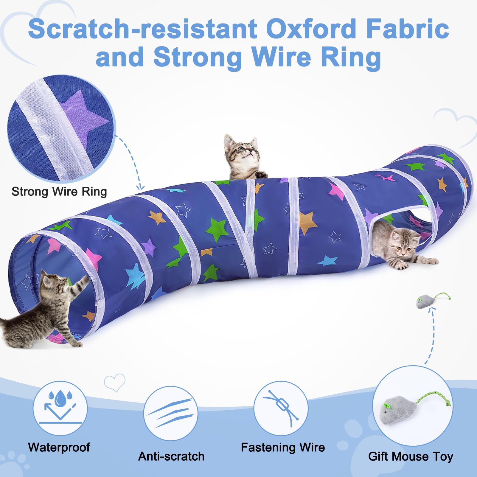 Glittme Cat Tunnel color options add playful room accents.