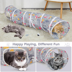 Glittme Cat Tunnel folds flat for easy storage and travel.