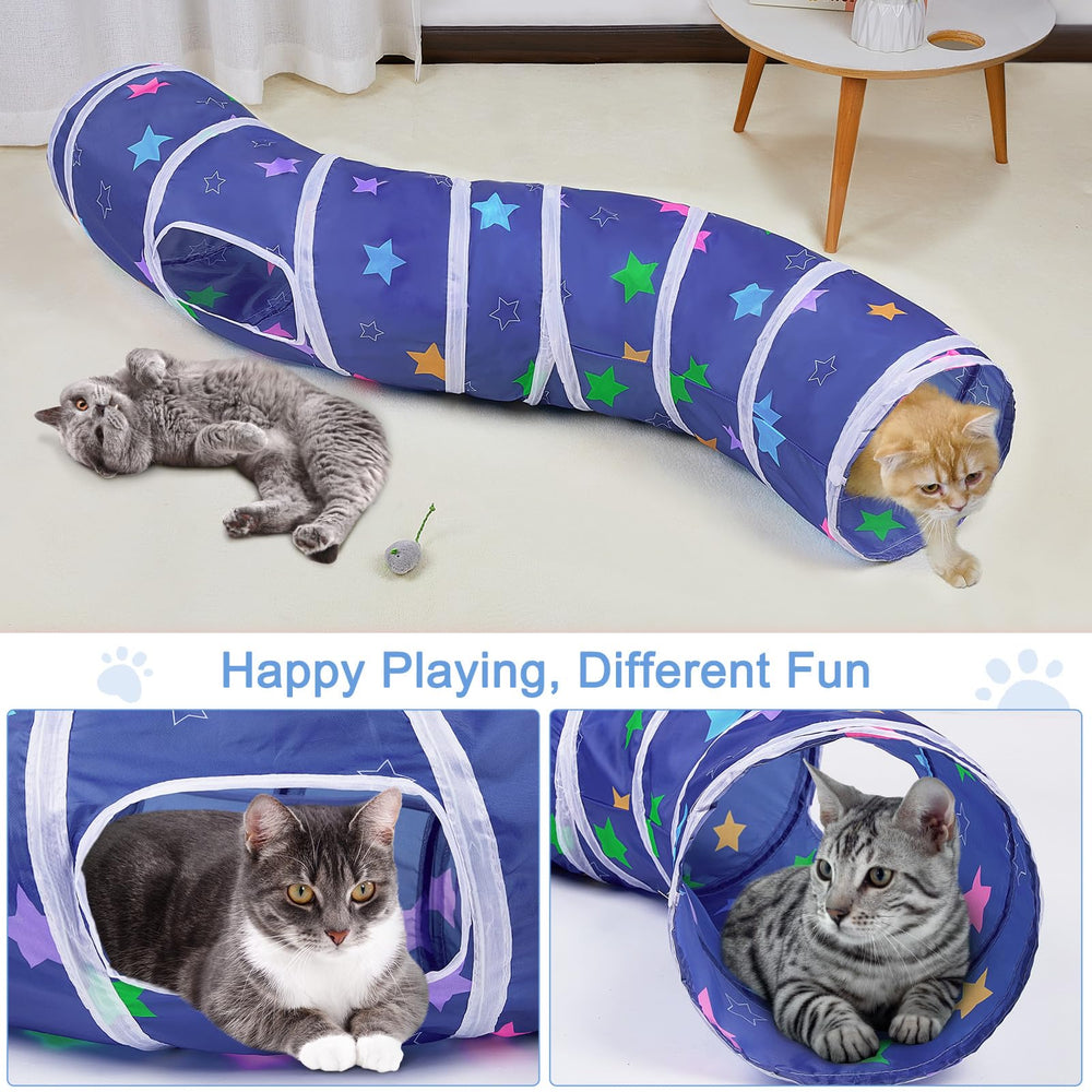 Glittme Cat Tunnel polyester fabric with steel rings resists scratching.
