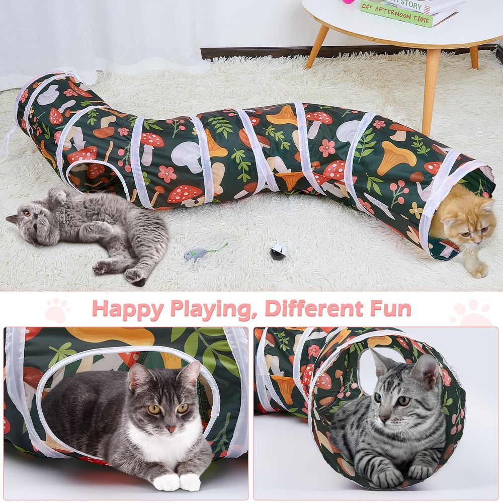 Glittme cat tunnel made of durable polyester fabric and steel rings
