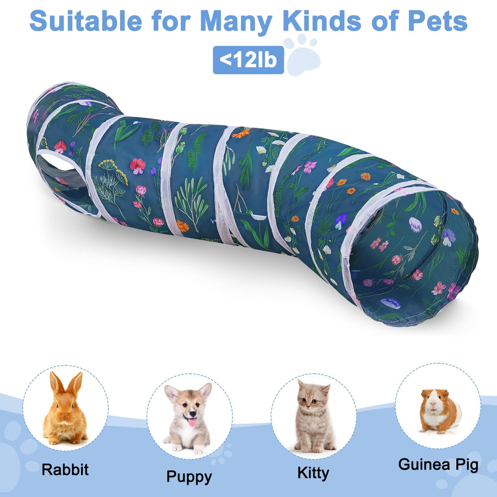 Glittme Cat Tunnel is portable for home or camping trips.