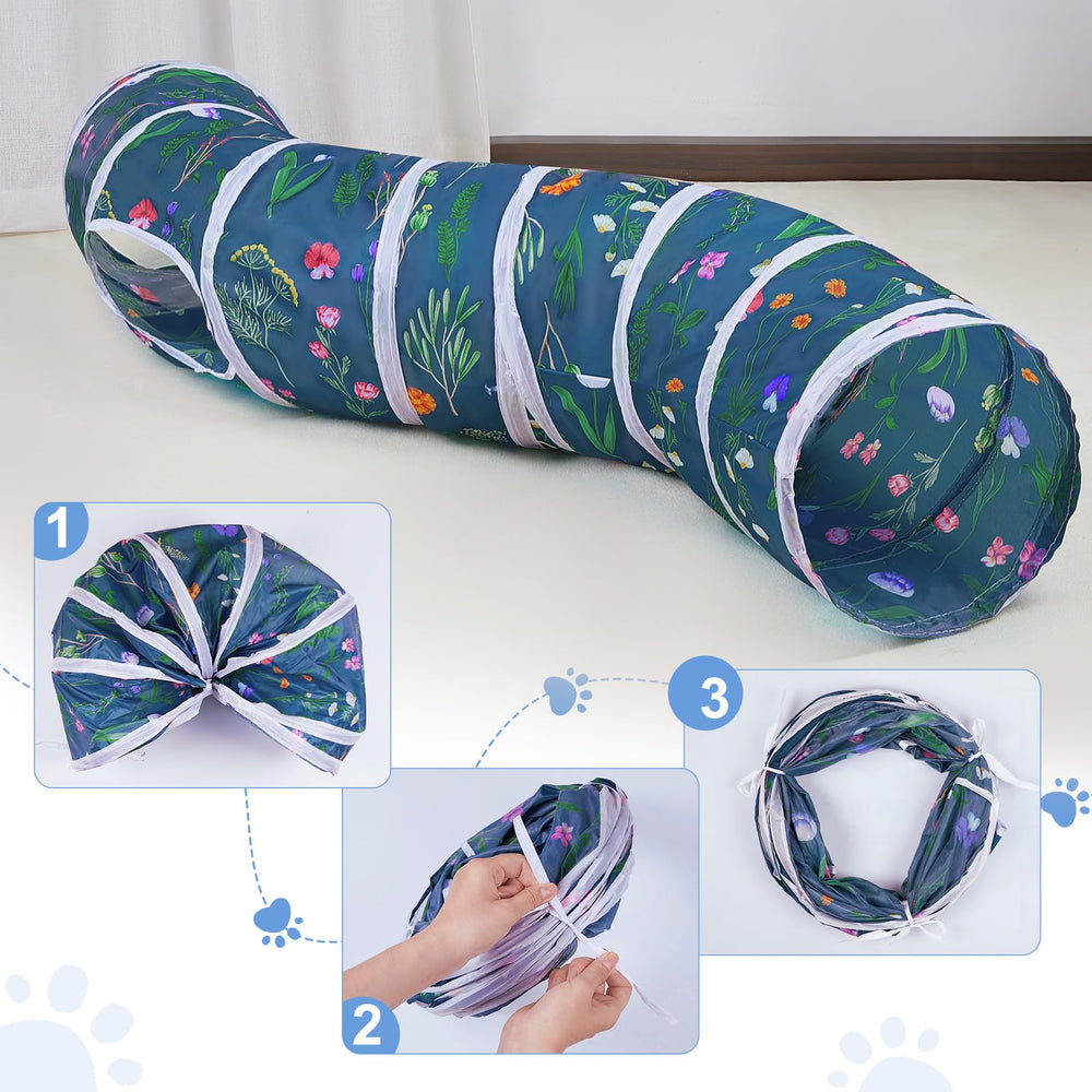 Glittme Cat Tunnel's steel ring keeps shape for bold antics.
