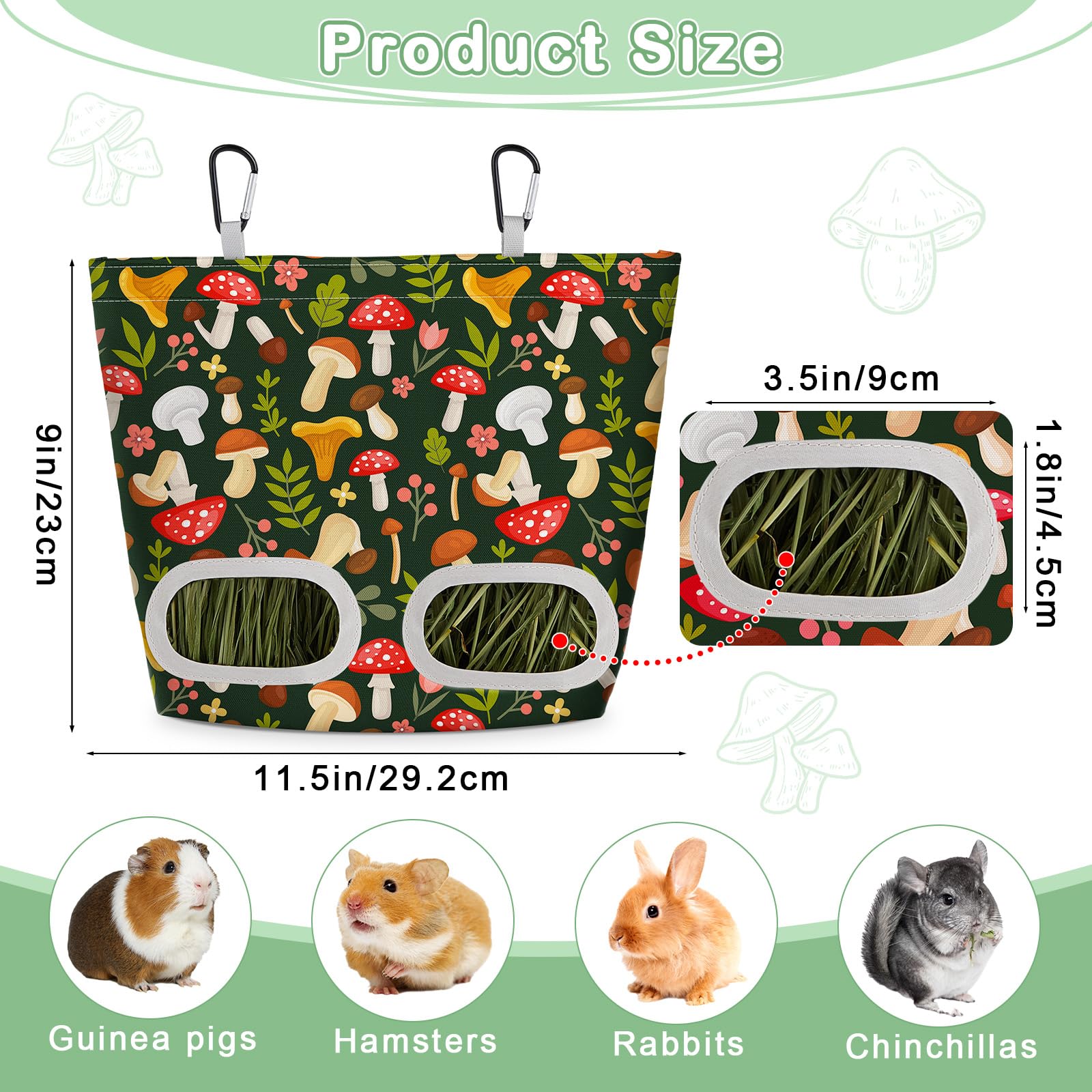Glittme chew-safe easy-open hay feeder keeps hay tidy