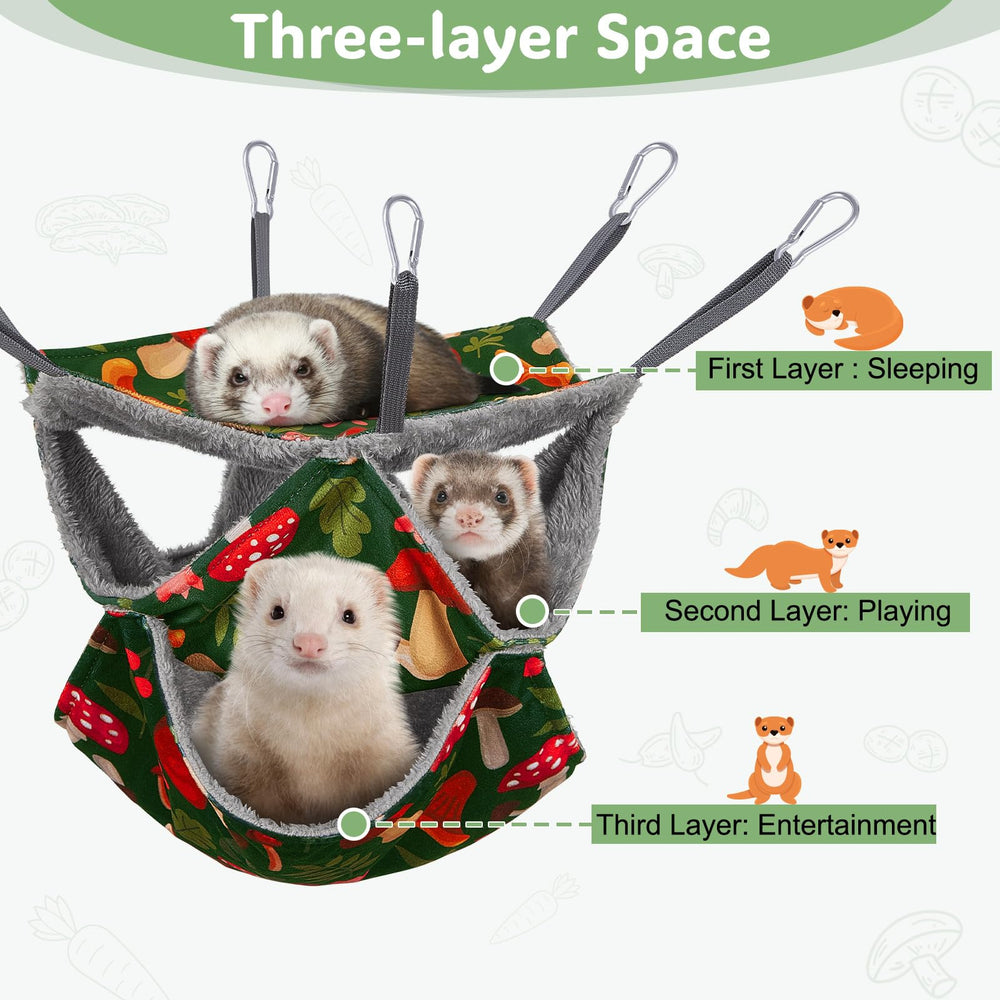 Glittme vibrant-print ferret hammock design brightens cage decor