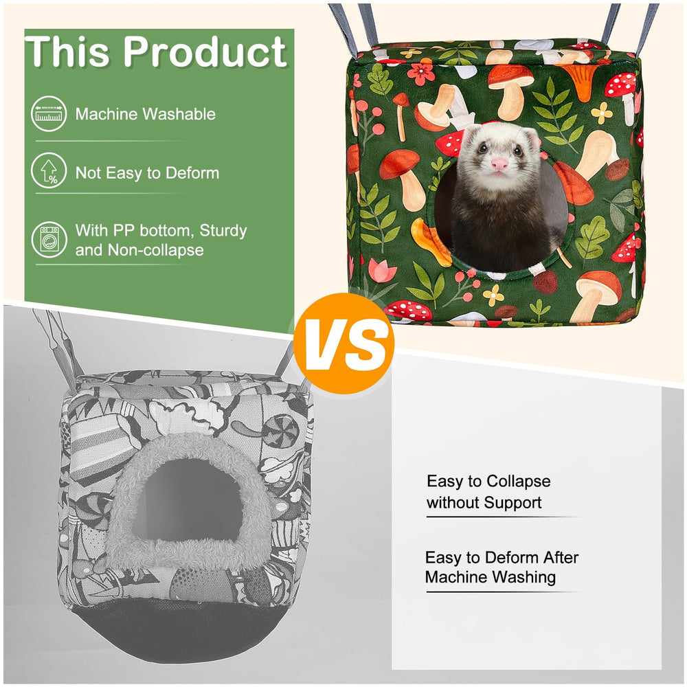 Glittme Ferret Hammock square nest supports safe lounging for small pets.