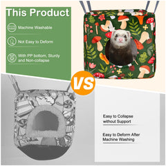 Glittme Ferret Hammock square nest supports safe lounging for small pets.