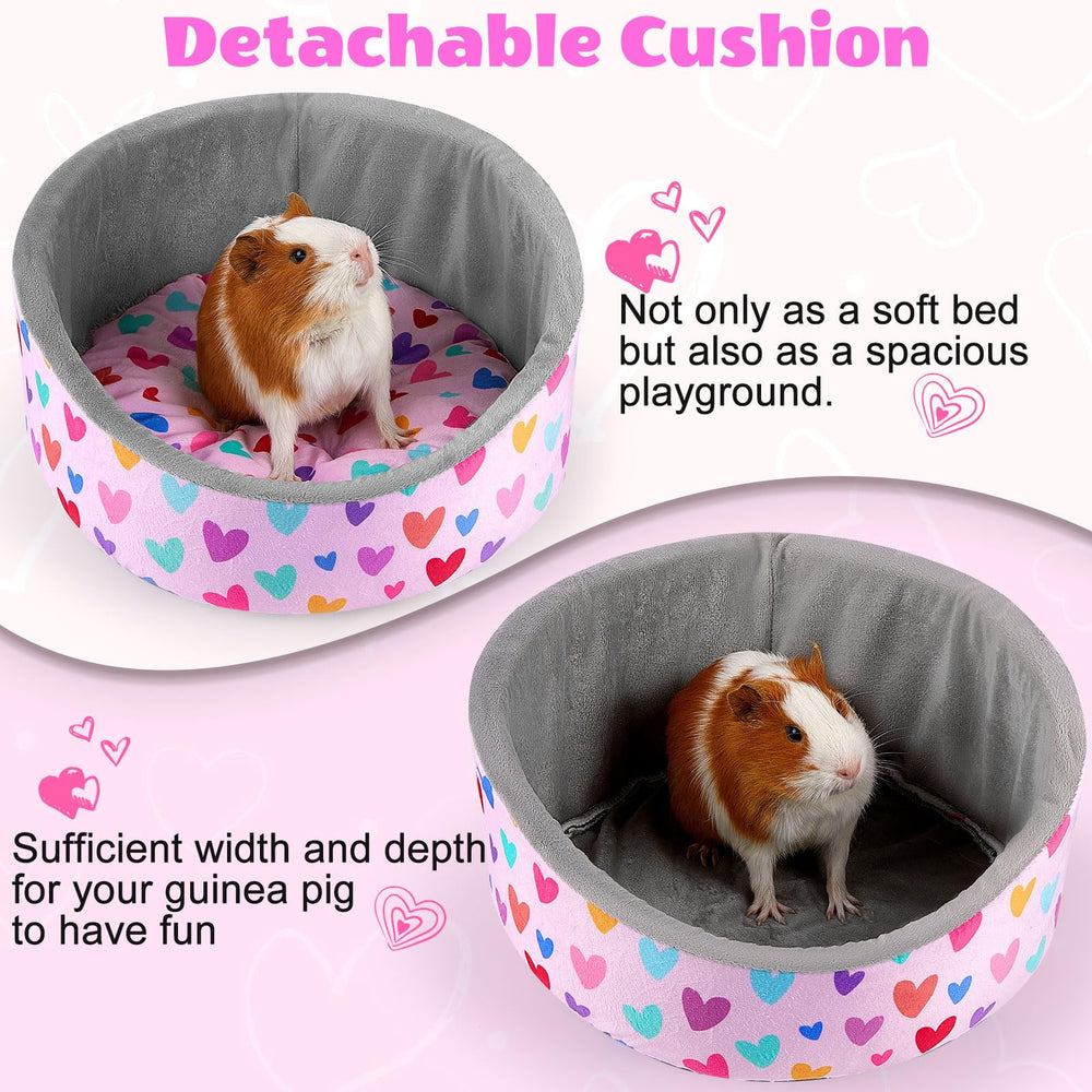 Glittme guinea pig bed large opening enables easy access for active pets.