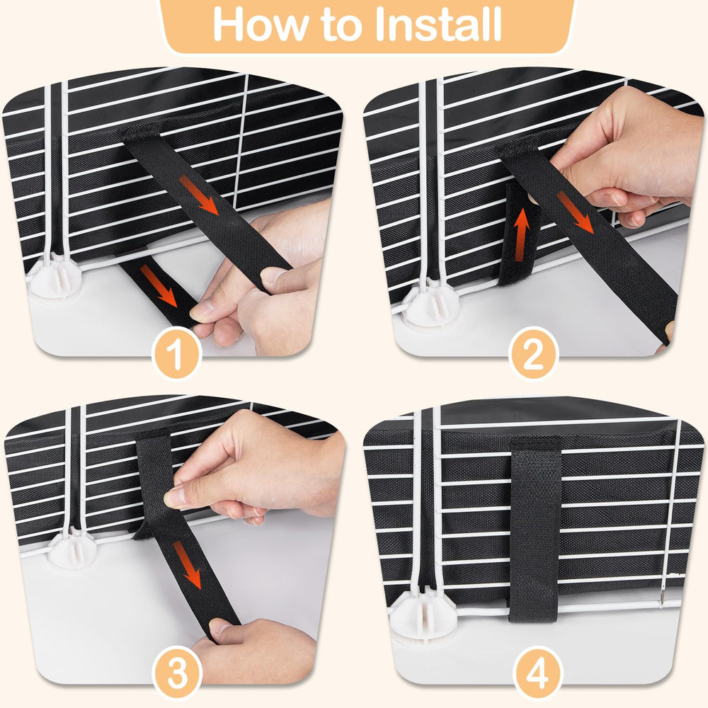 Glittme Guinea Pig Cage Liner 4.3 inch vertical sides reduce mess.