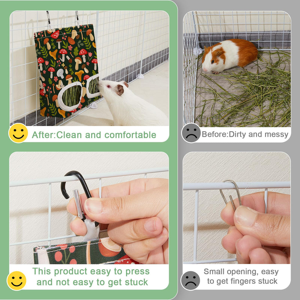 Glittme guinea pig hay feeder close-up showing durable lightweight construction