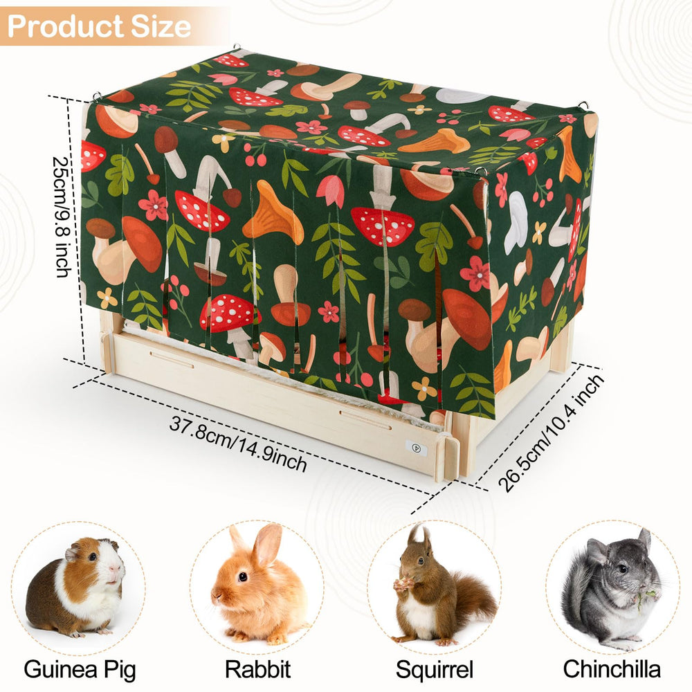 Glittme Guinea Pig Hideout activity playground with mat removed for playtime