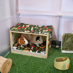 Glittme Guinea Pig Hideout door curtain closeup showing privacy and airflow