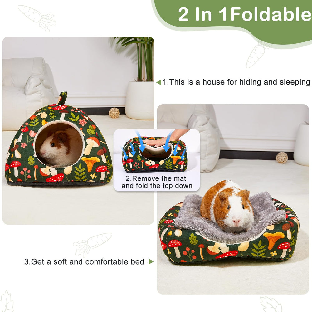 Glittme Guinea Pig Hideout has a non-slip bottom for stable placement