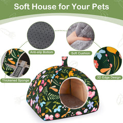 Glittme Guinea Pig Hideout non-slip bottom keeps the bed stable.