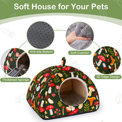 Glittme Guinea Pig Hideout roof folds flat for lounging