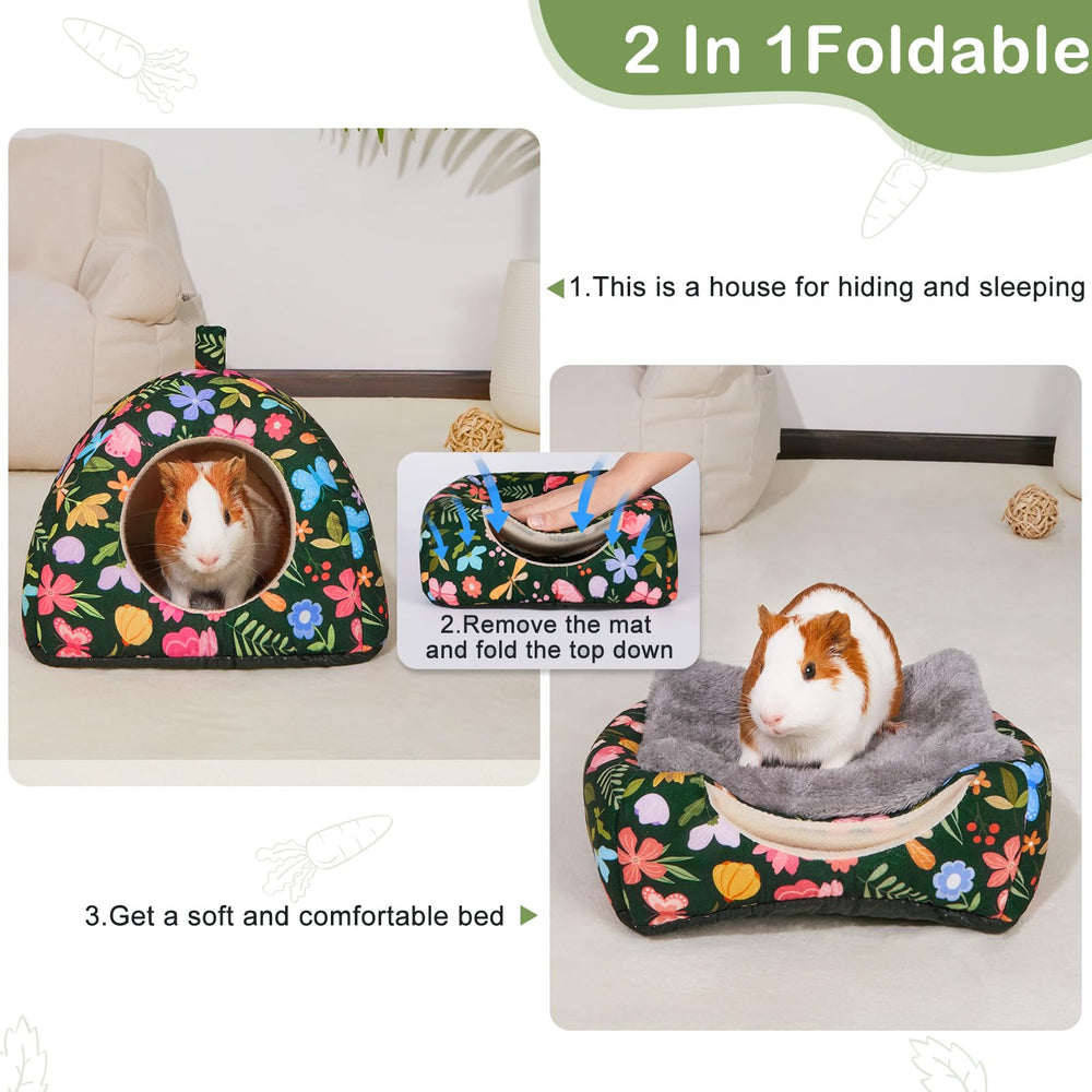 Glittme Guinea Pig Hideout soft cushions emphasize plush comfort and warmth.