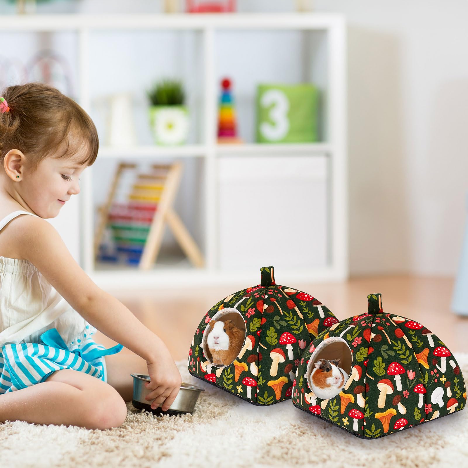 Glittme Guinea Pig Hideout 2Pack offers two cozy hideouts for multi-pet homes