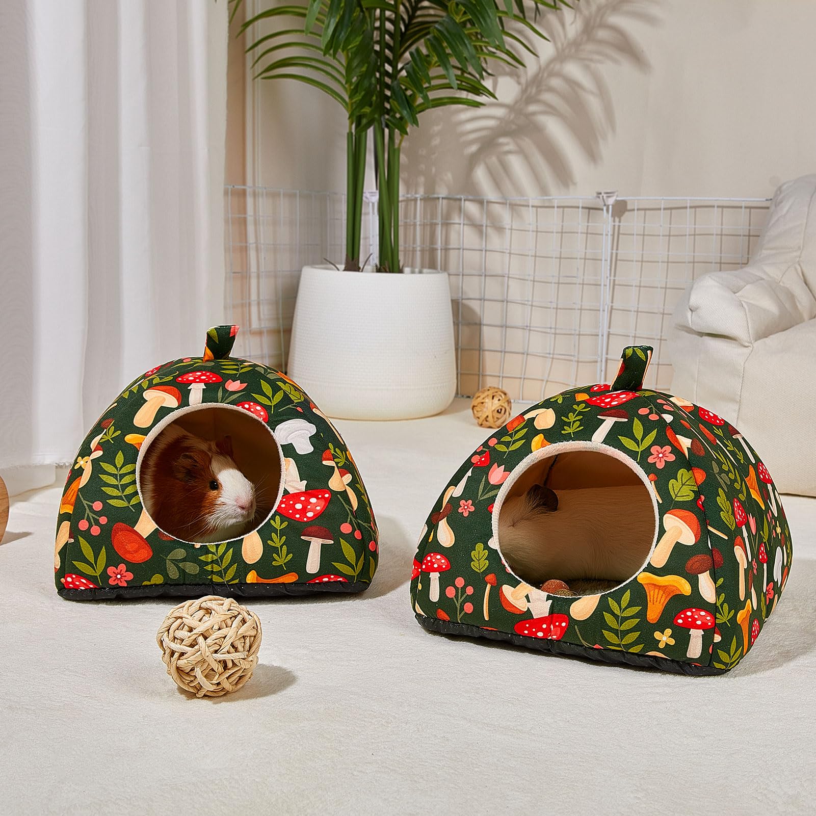 Glittme Guinea Pig Hideout with washable cushions for easy cleaning