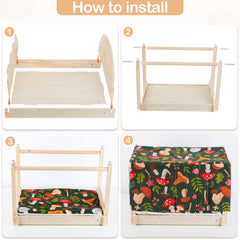 Glittme Guinea Pig Hideout waterproof mat detail for easier cleaning
