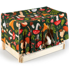 Glittme Guinea Pig Hideout wooden bed cozy setup for small pets resting retreat